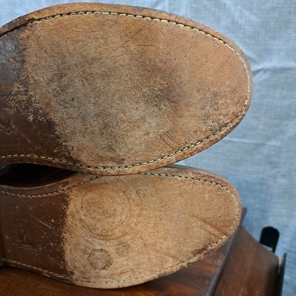 Florsheim by Duckie Brown Wingtip Dress Boots Brogue Leather Mens size 10 D - Picture 12 of 13